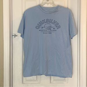Quicksilver Mountain Wave Logo Tee Blue Size XL